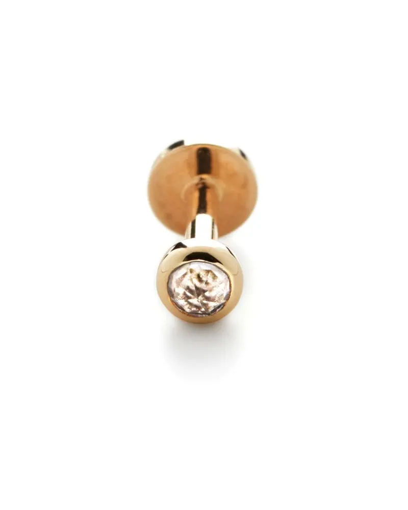 Monica Vinader Einzelner 14kt Mini Gem Gelbgoldohrring Gold