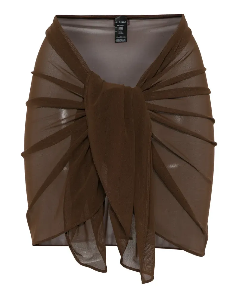 FISICO-Cristina Ferrari sheer-finish pareo - Braun Braun