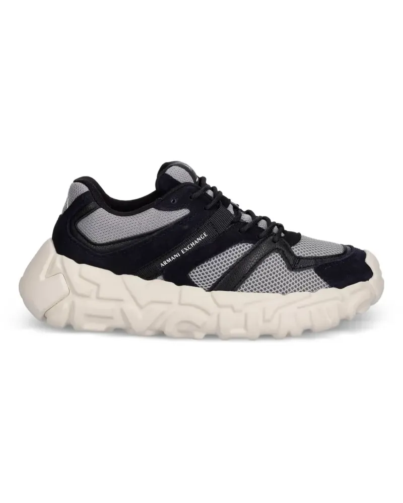 Armani Exchange Sneakers mit Mesh-Einsätzen - Blau Blau