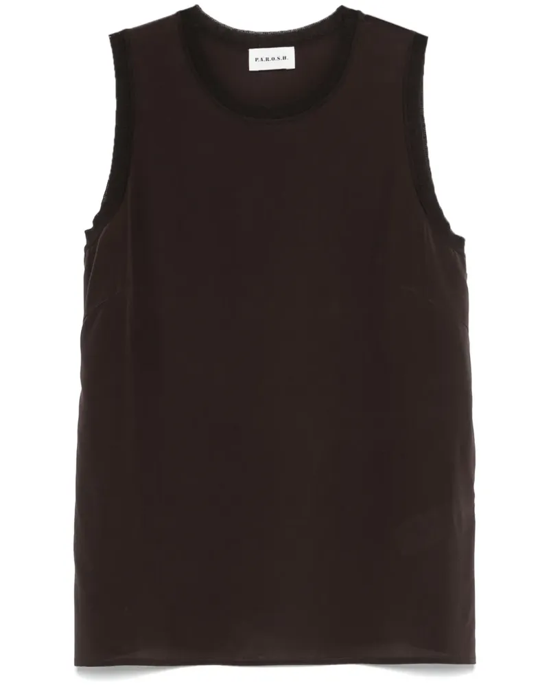 P.A.R.O.S.H. Sweet Bluse - Braun Braun