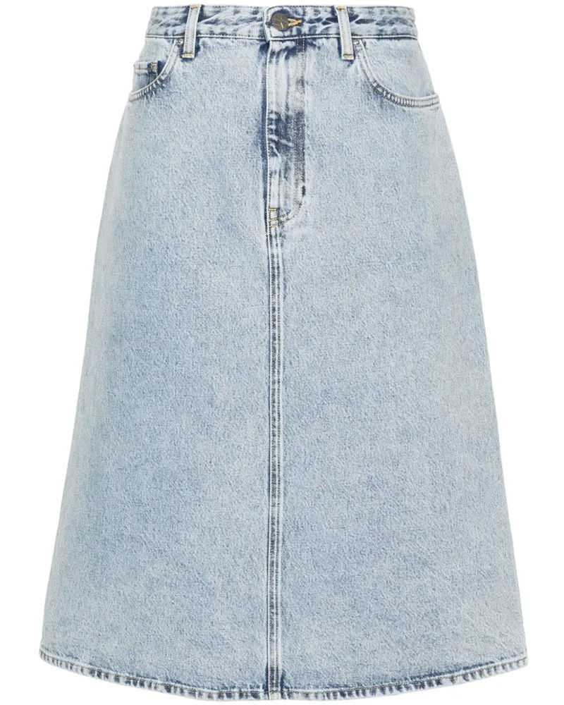 Totême Midirock aus Bio-Baumwoll-Denim - Blau Blau
