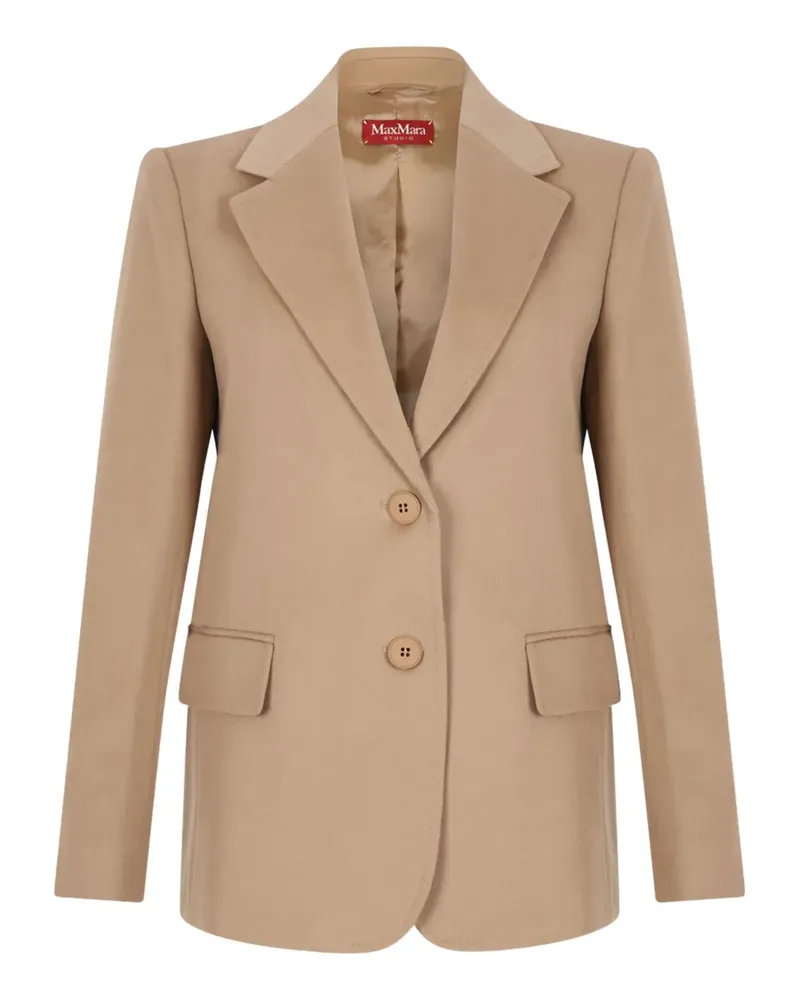 Max Mara Folgore Jacke mit geknöpften Taschen - Nude Nude