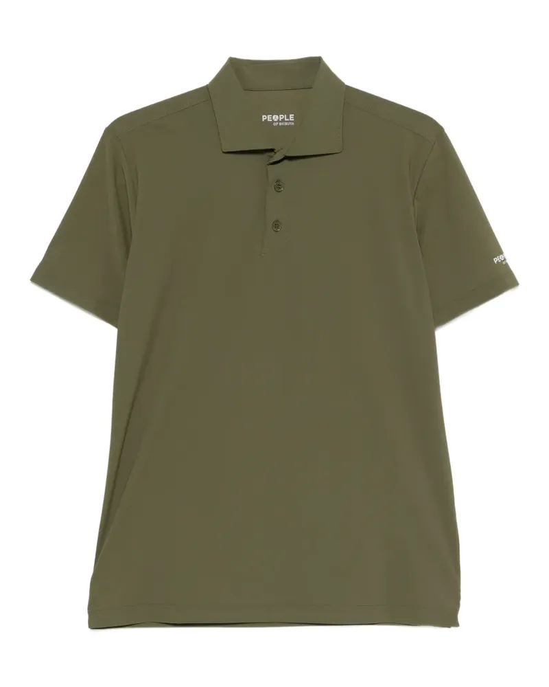 People of Shibuya logo-print polo shirt - Grün Grün