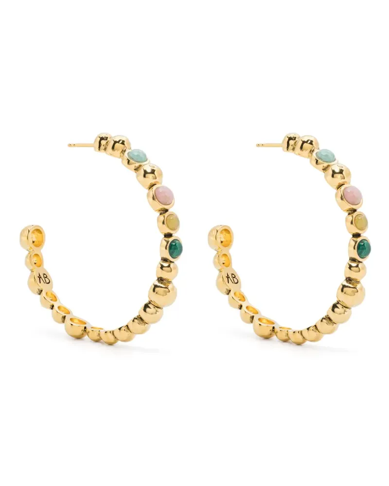 Aurélie Bidermann Honolulu hoop earrings - Gold Gold