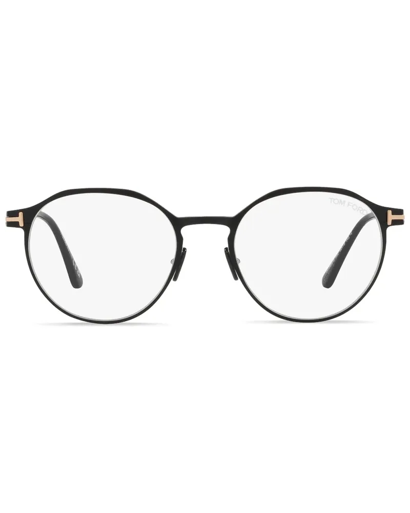 Tom Ford Brille mit rundem Gestell - Schwarz Schwarz