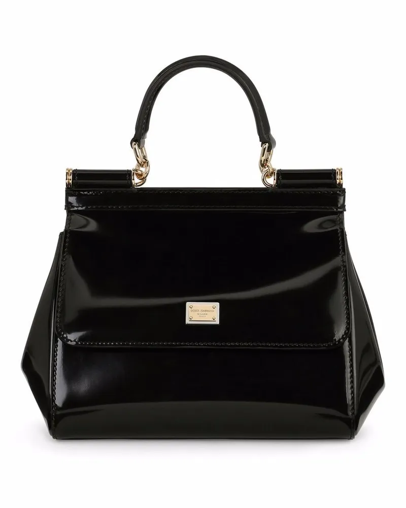 Dolce & Gabbana Mittelgroße Sicily Handtasche - Schwarz Schwarz