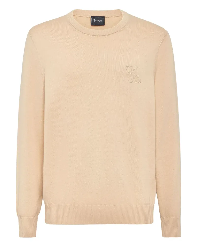 Billionaire Kaschmirpullover mit Logo-Stickerei - Nude Nude
