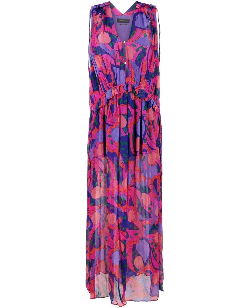 Isabel Marant Kleid mit abstraktem Muster - Rosa Rosa