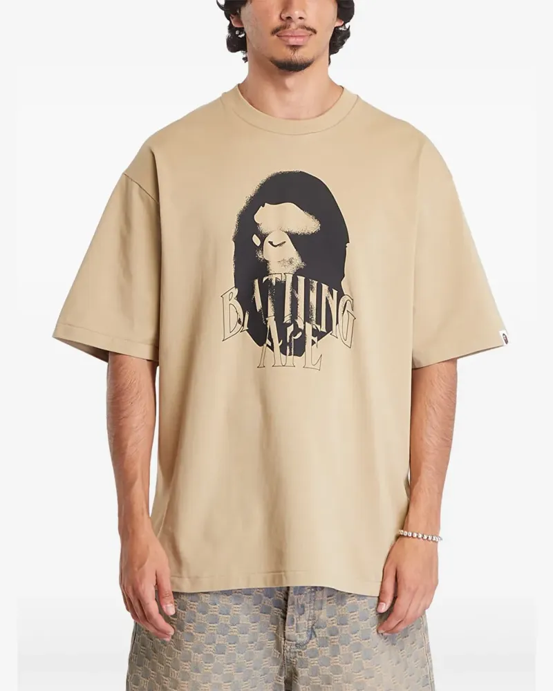 BAPE T-Shirt mit grafischem Print - Nude Nude