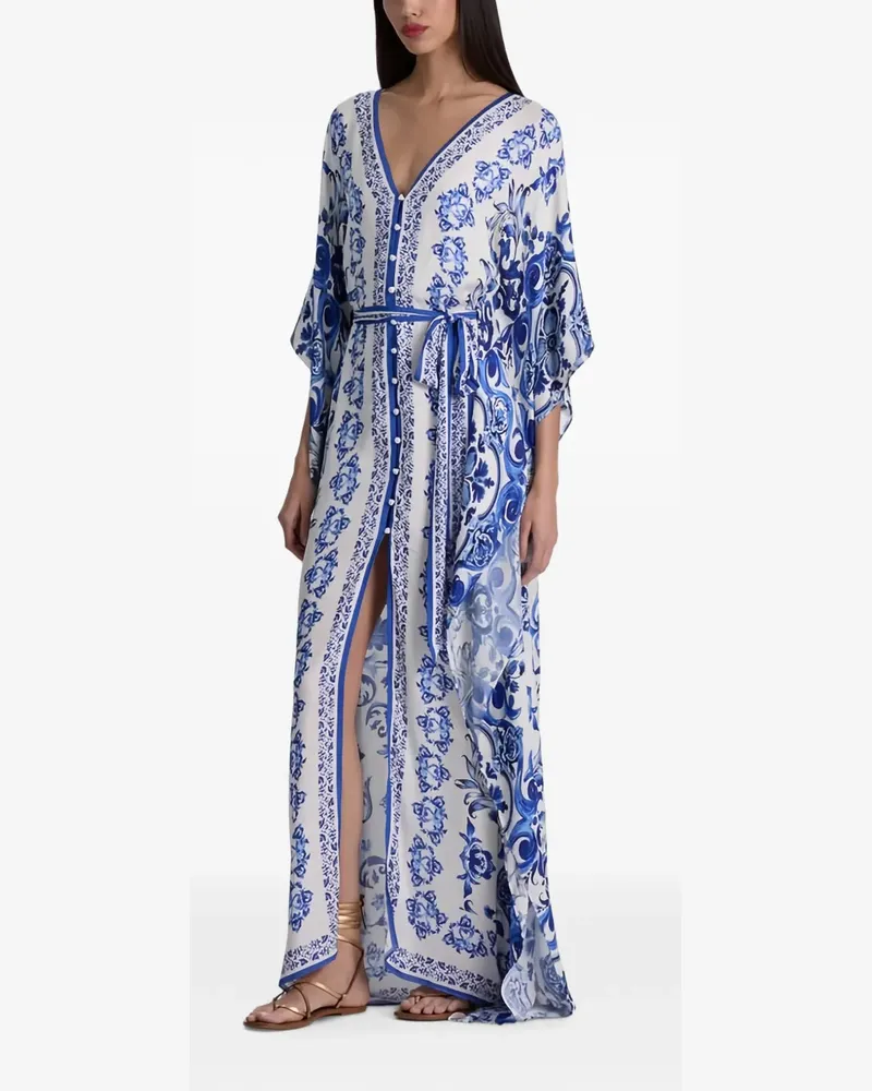 Alice + Olivia Marva Kleid mit Knopfleiste - Weiß Weiß