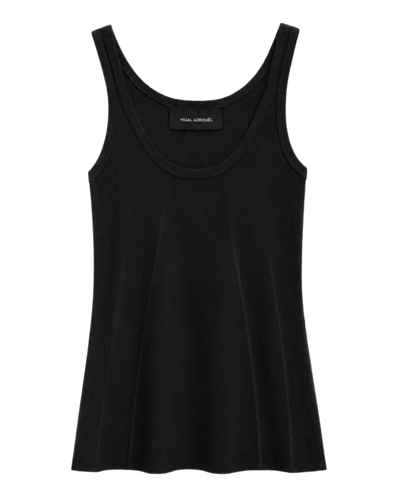 Yigal Azrouel Fein geripptes Trägershirt - Schwarz Schwarz