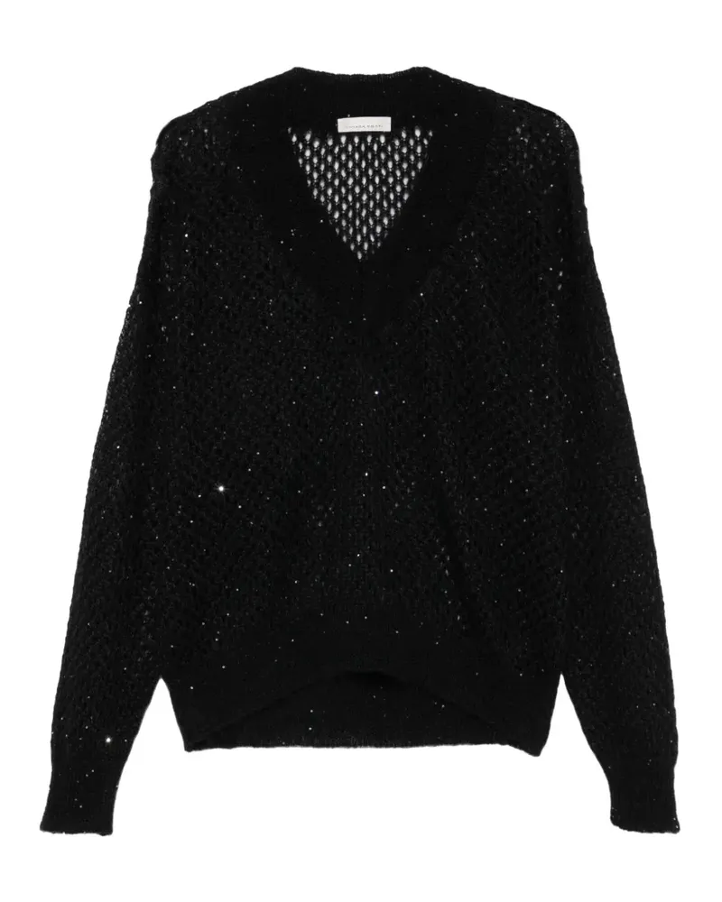 Liviana Conti Pullover mit Pailletten - Schwarz Schwarz