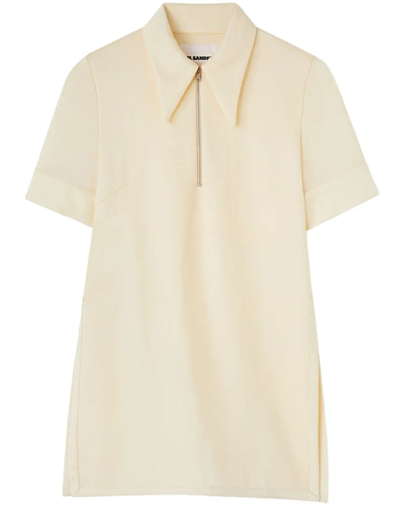 Jil Sander T-Shirt mit Reißverschluss - Nude Nude