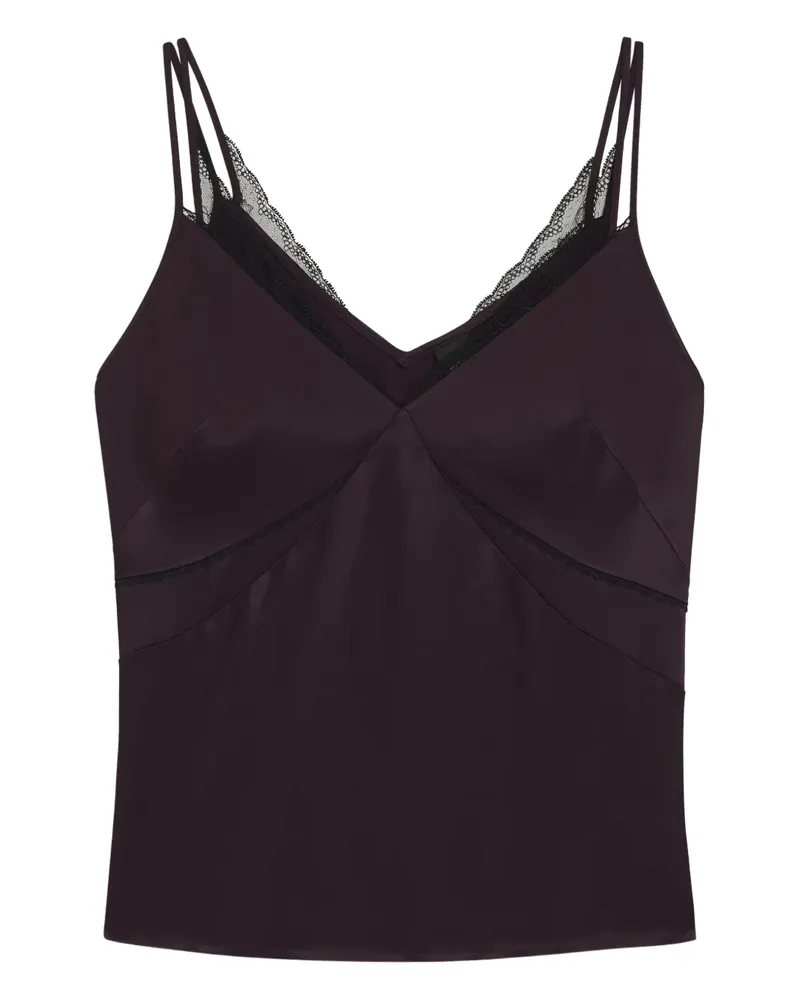 HUGO BOSS Top mit Spitzendetails - Violett Violett