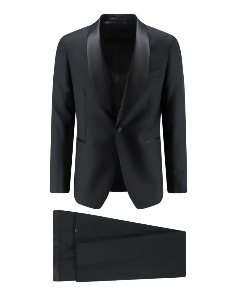 Tagliatore Smoking mit Satinrevers - Schwarz Schwarz