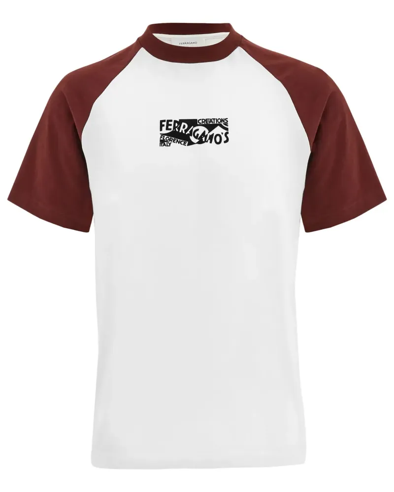 Ferragamo T-Shirt mit grafischem Print - Weiß Weiß