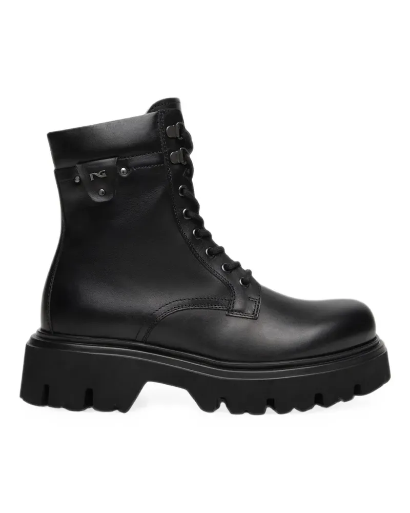 Nero Gardini lace-up lug-sole boots - Schwarz Schwarz