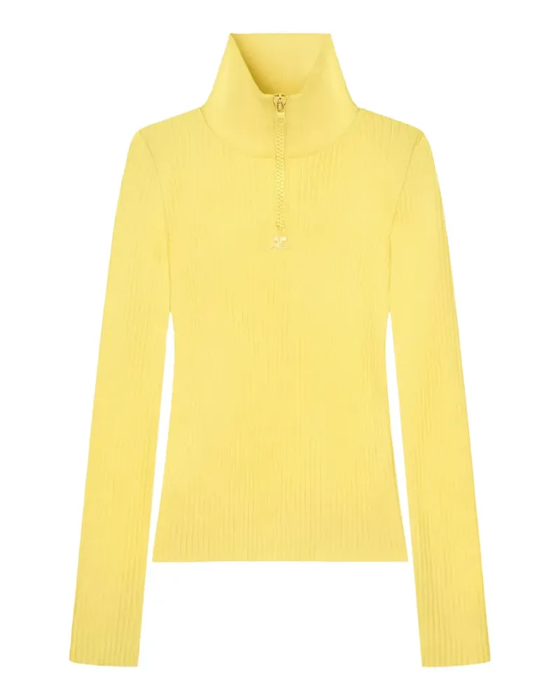 Courrèges Gerippter Pullover - Gelb Gelb