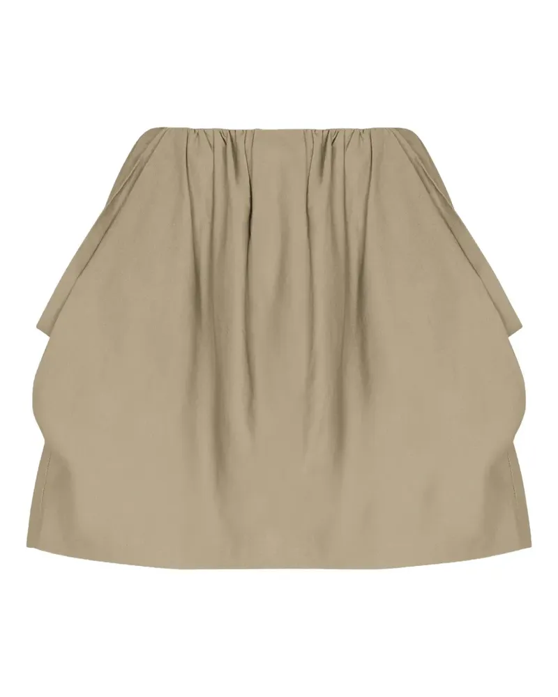 Balmain Ballonrock aus Popeline - Nude Nude