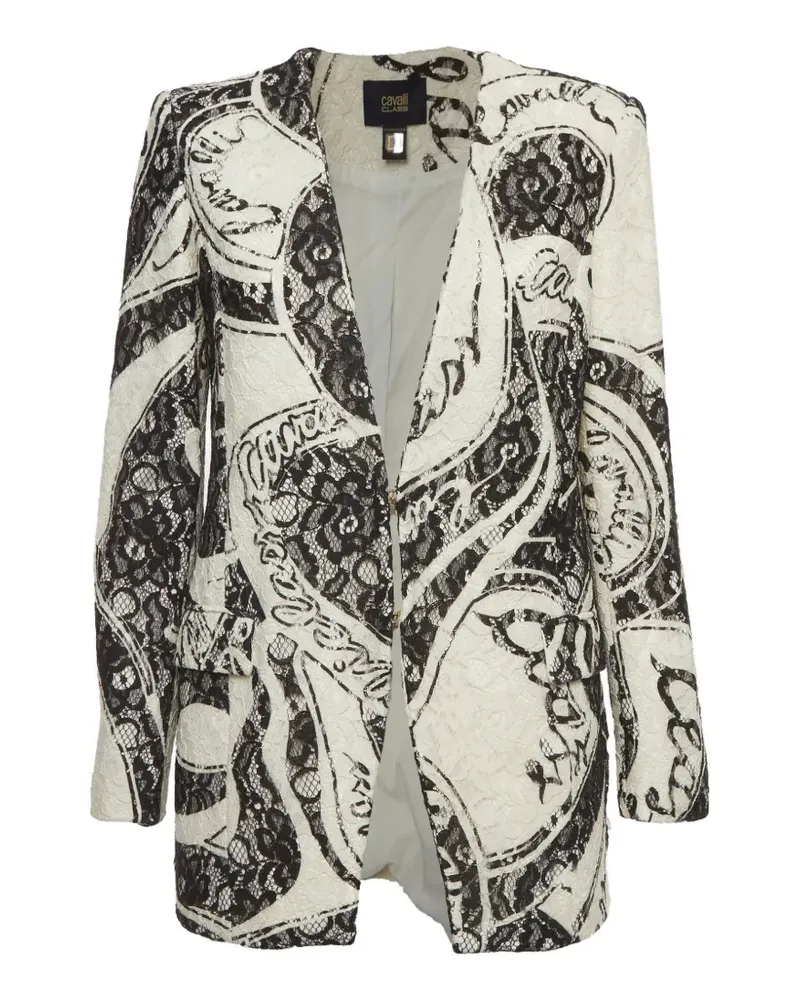 Roberto Cavalli lace tailored blazer - Nude Nude