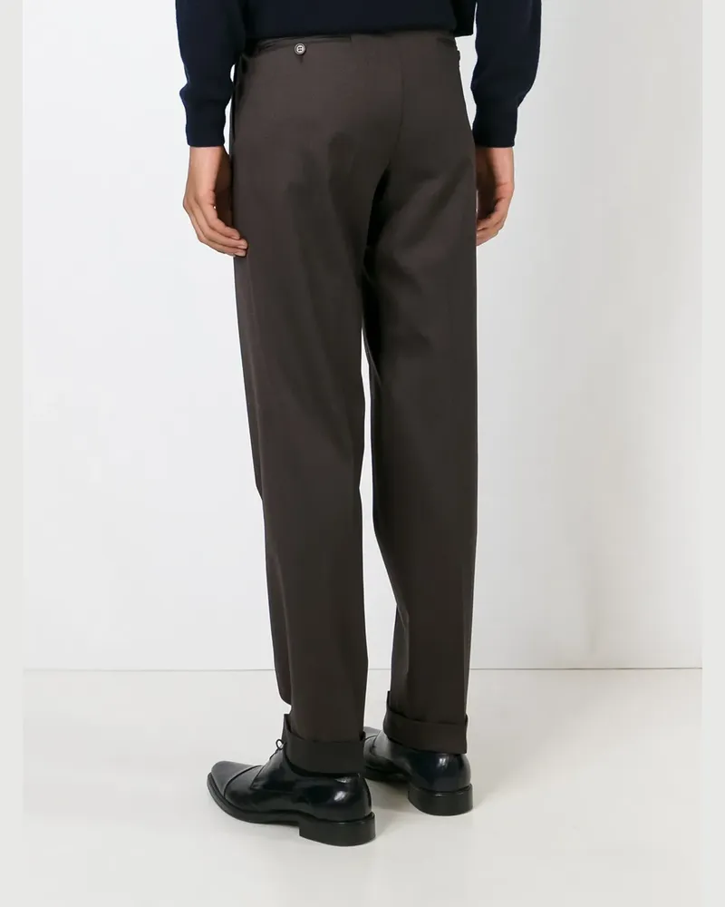 Canali Hose mit schmal zulaufendem Bein - Braun Braun