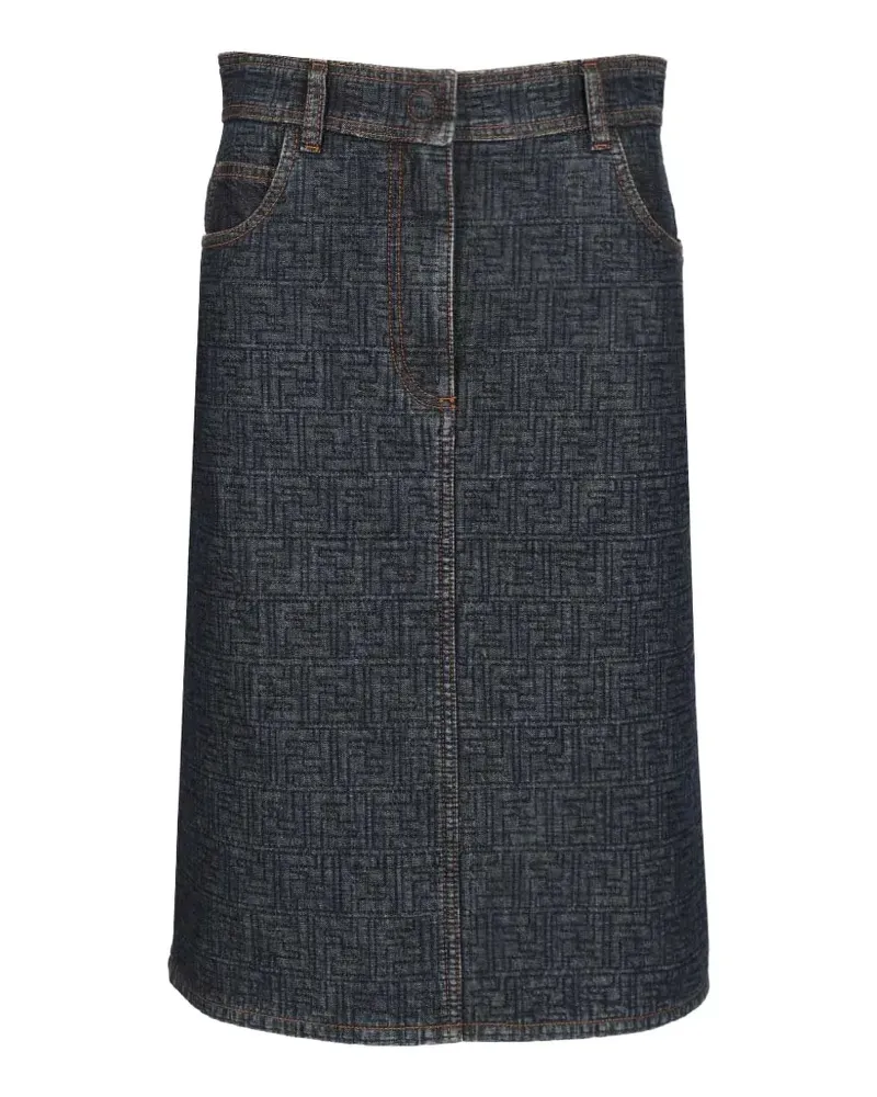 Fendi FF denim skirt - Blau Blau