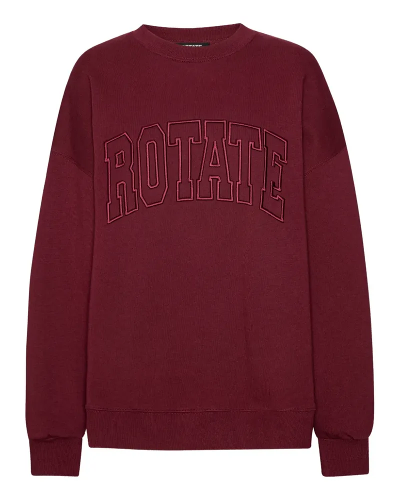 ROTATE Birger Christensen Sweatshirt mit Stickerei Rot