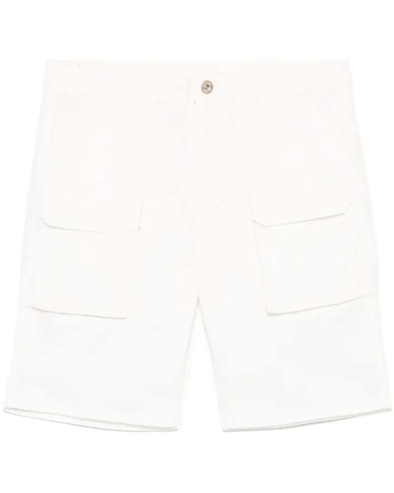Eleventy Cargo-Shorts mit Logo-Knopf - Weiß Weiß