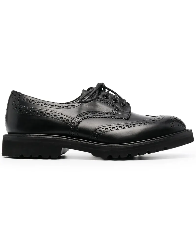 Tricker's Bourton Derby-Schuhe mit Prägung - Schwarz Schwarz