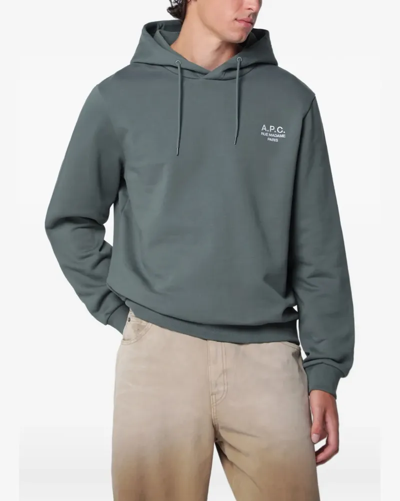 A.P.C. Rue Madame-printed hoodie - Grün Grün