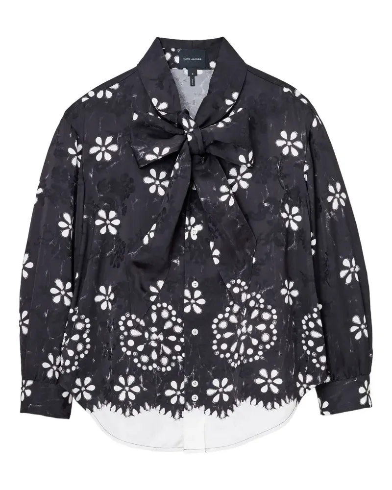 Marc Jacobs Bluse mit Ösenschleife - Schwarz Schwarz