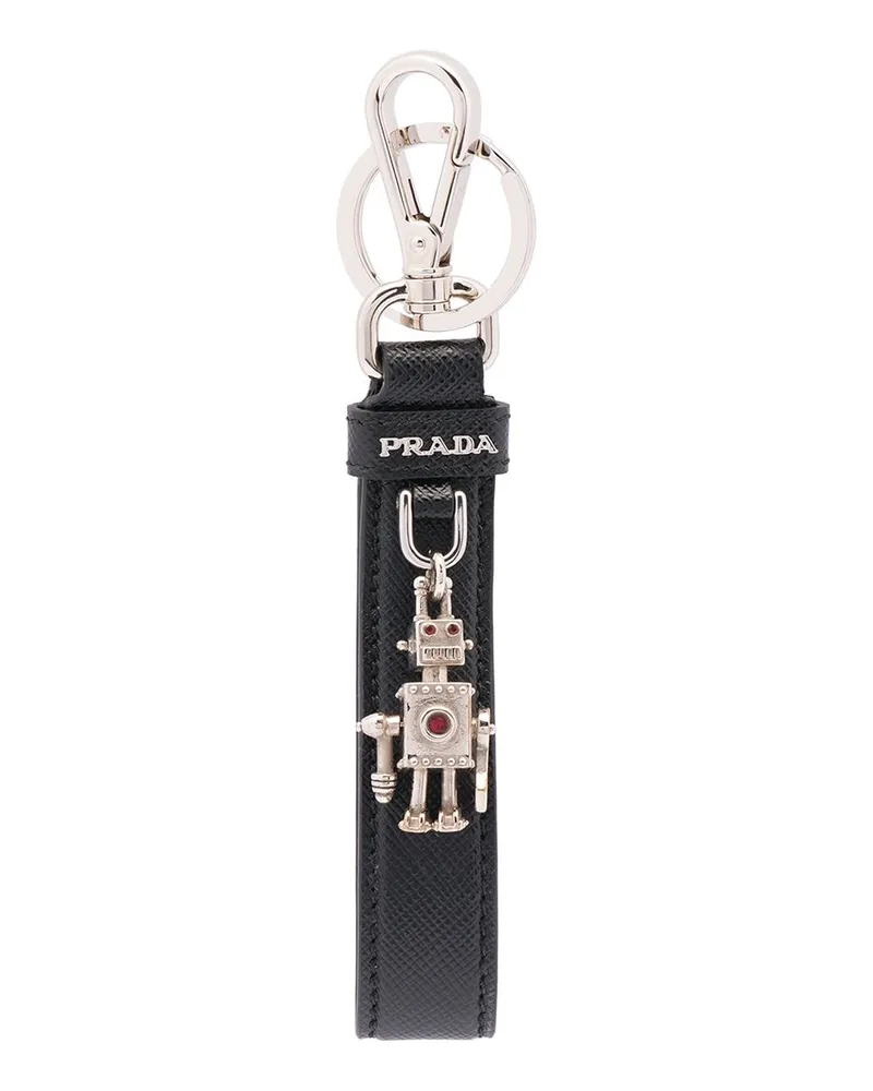 Prada Schlüssel-Etui aus Saffiano-Leder - Schwarz Schwarz