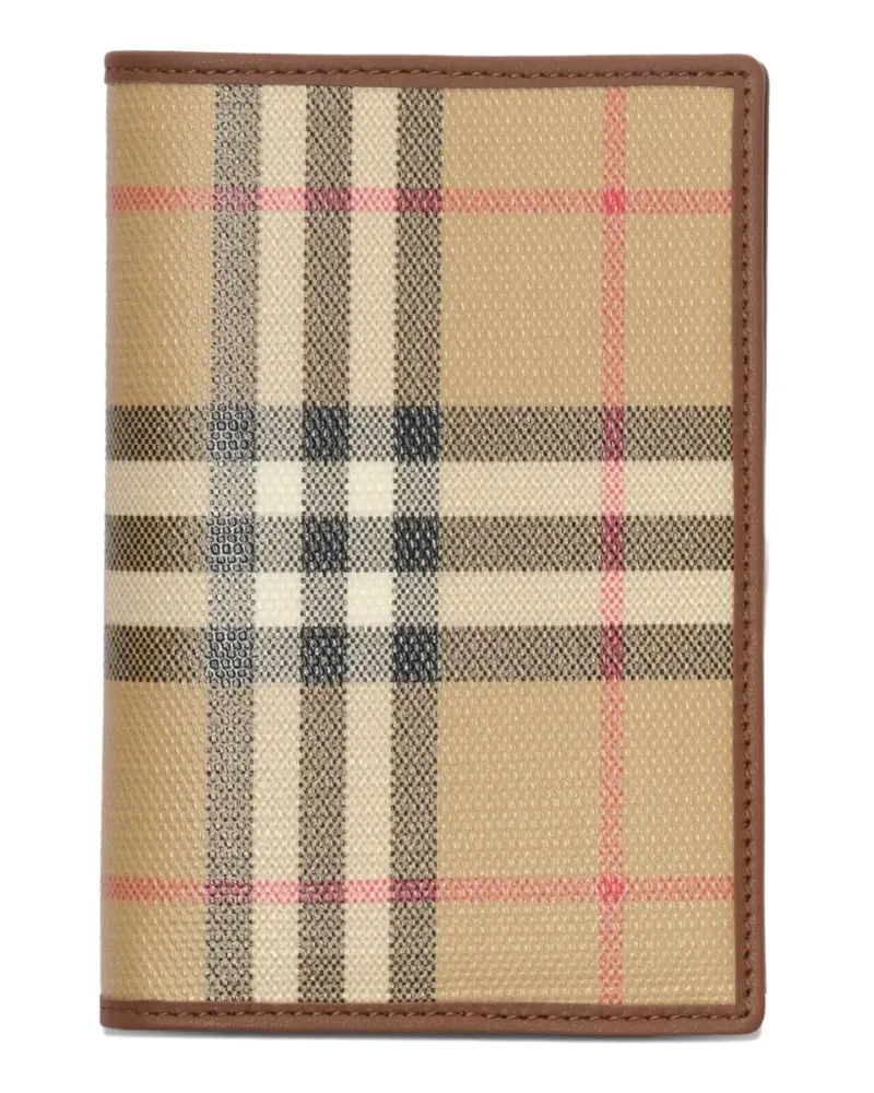 Burberry Check folding card case - Nude Nude