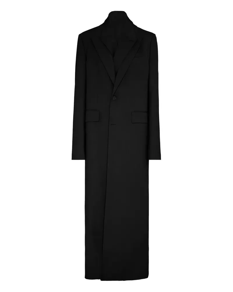 Jean Paul Gaultier Langer Mantel - Schwarz Schwarz