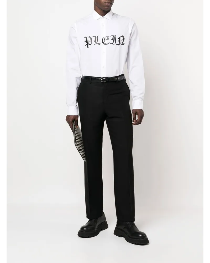 Philipp Plein Hemd mit Logo-Print - Weiß Weiß