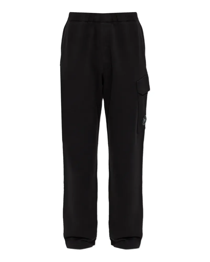 C.P. Company diagonal raised fleece Lens cargo sweatpants - Schwarz Schwarz