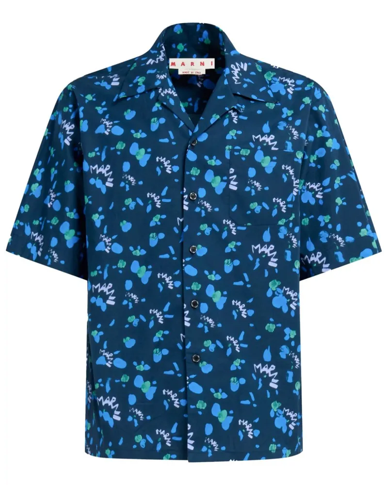 Marni Hemd mit grafischem Print - Blau Blau