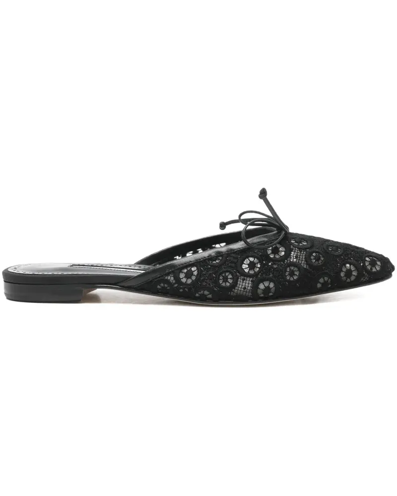 Manolo Blahnik Ballerimu mules - Schwarz Schwarz