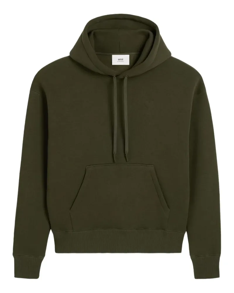 AMI Paris Hoodie mit Vordertaschen - Grün Grün