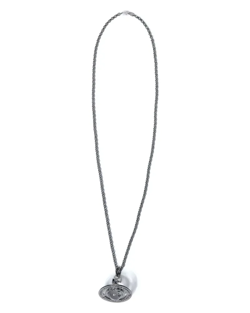 Vivienne Westwood Halskette mit Orb-Schild - Silber Silber