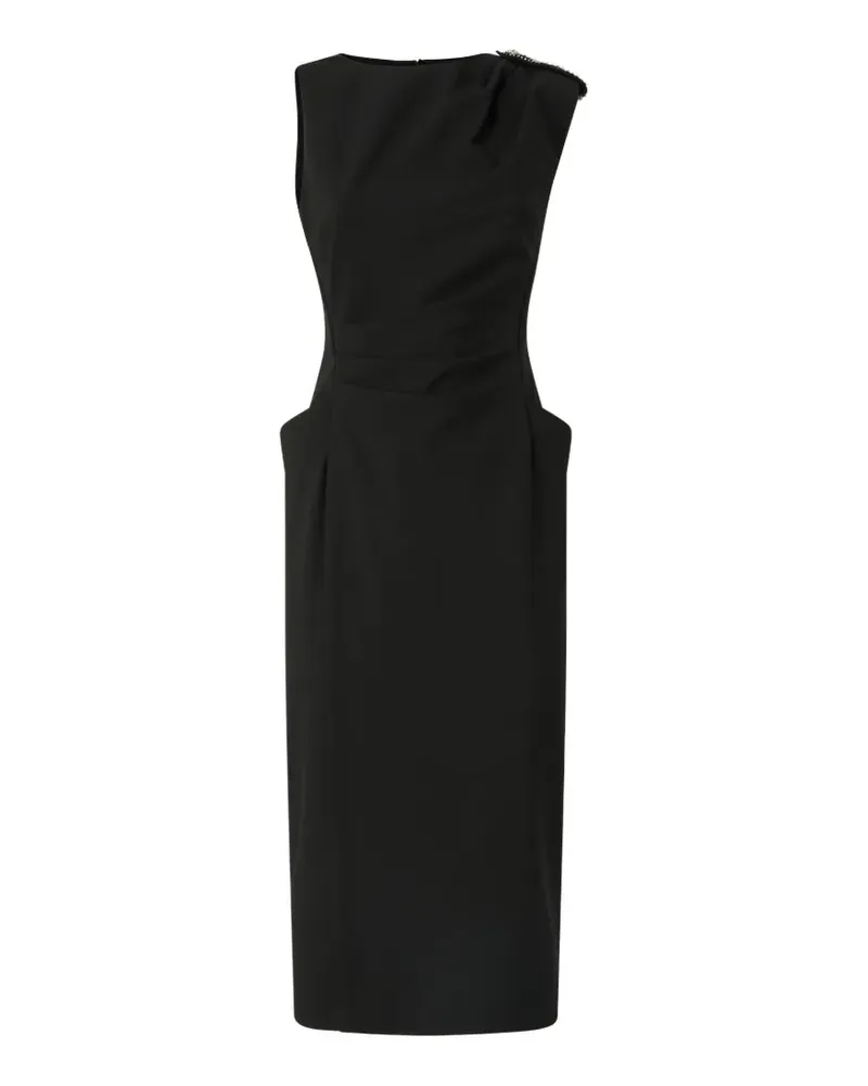 Pinko Kristallverziertes Kleid mit Raffung - Schwarz Schwarz
