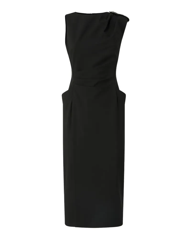 Pinko Kristallverziertes Kleid mit Raffung - Schwarz Schwarz