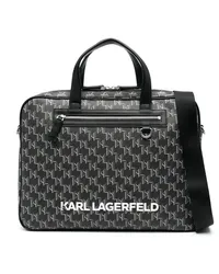 Karl Lagerfeld Aktentasche mit Monogramm-Print Schwarz