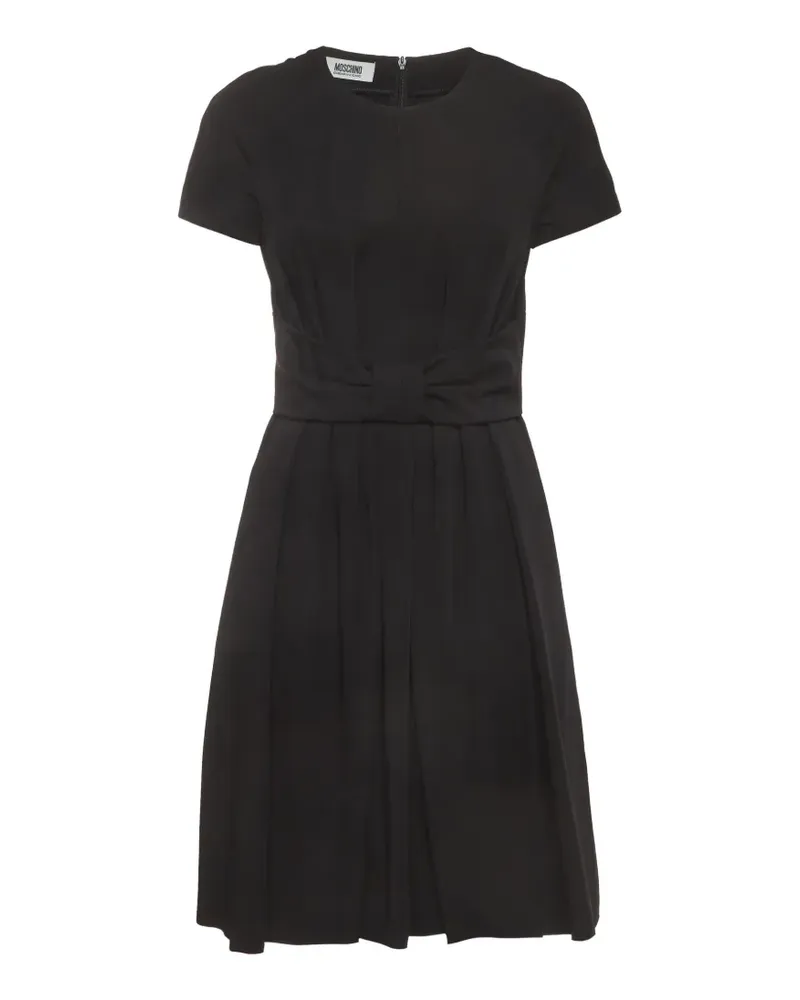 Moschino pleated bow midi dress - Schwarz Schwarz