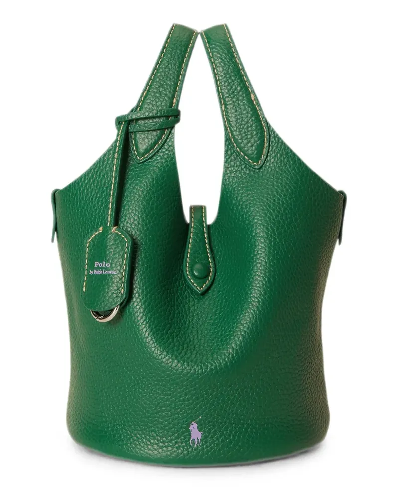 Ralph Lauren Polo Play Tote Bag aus Leder - Grün Grün