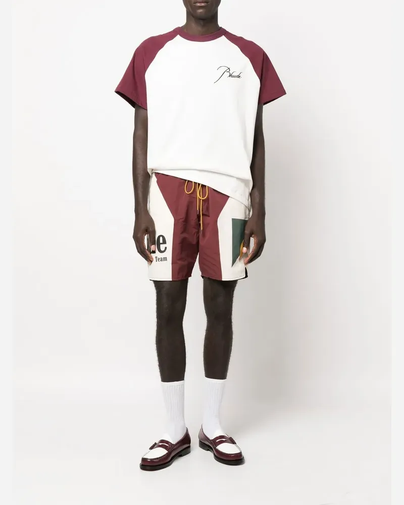 RHUDE Shorts mit Kordelzug - Nude Nude