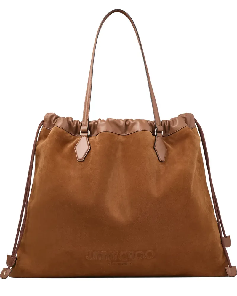 Jimmy Choo Tote Bag aus Wildleder mit Kordelzug - Braun Braun