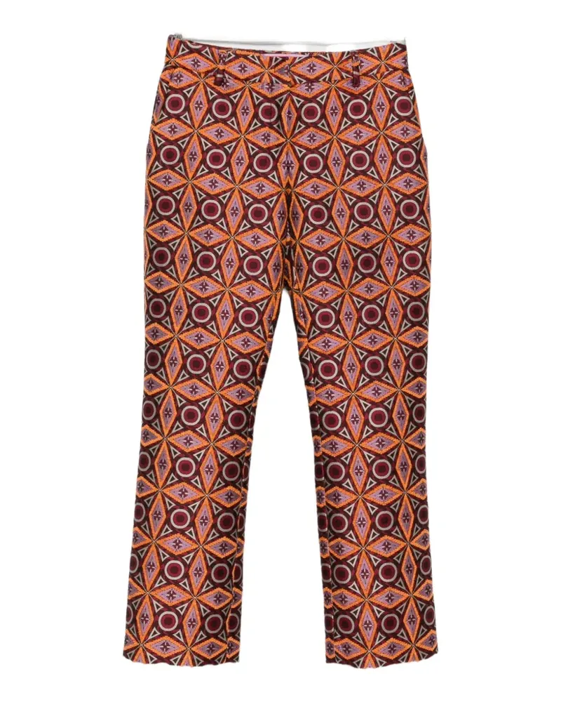 La DoubleJ Jacquard-Hose mit Rautenmuster - Rot Rot