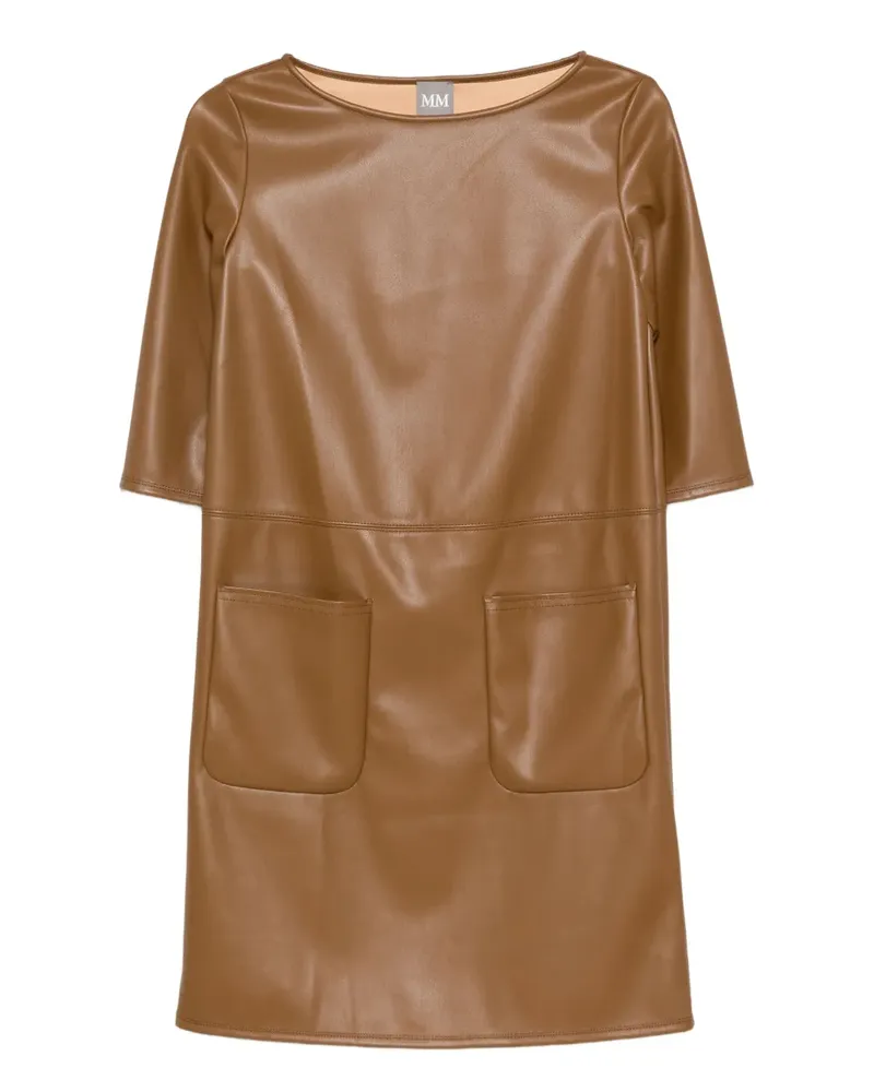 Max Mara Mini-Hemdkleid mit Taschendetail - Braun Braun