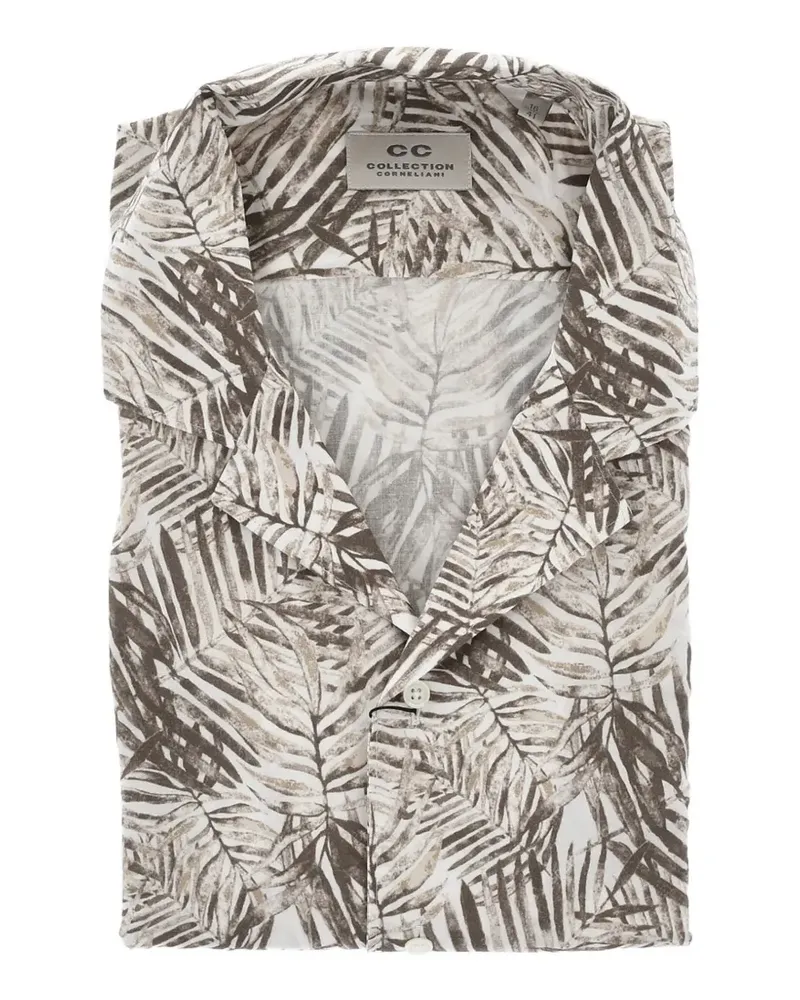 Corneliani botanical-print shirt - Weiß Weiß